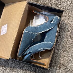 Stylish Denim Heels